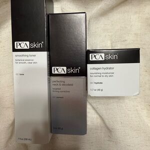 PCA Skin Collagen Hydrator, Smoothing Toner, and targeted firming corrector